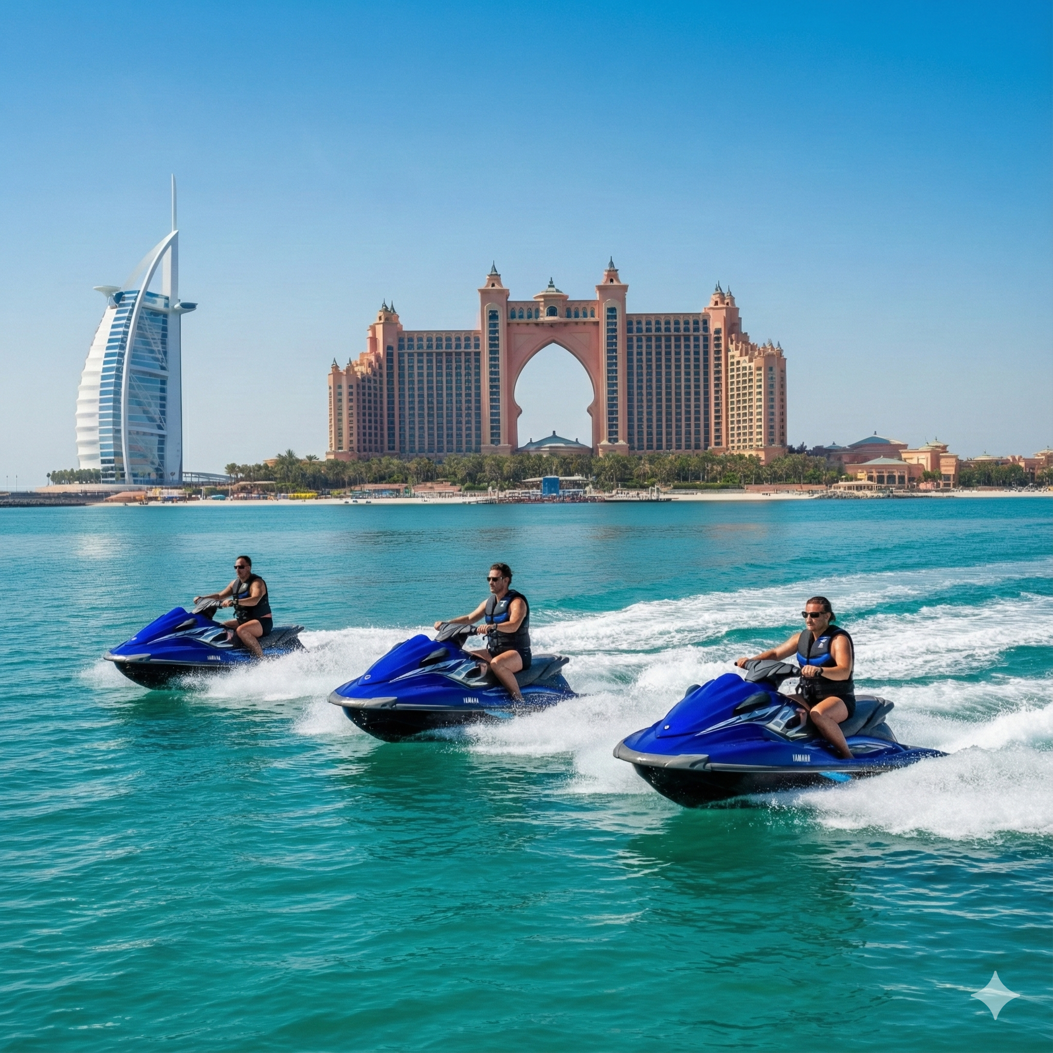 YAMAHA JETSKI TOUR 90 min - BURJ AL ARAB, ATLANTIS & PALM AREA